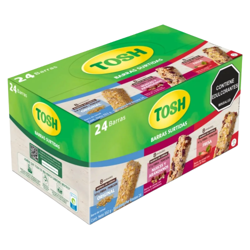 Barra Cereal Tosh Surtida x 24 unds